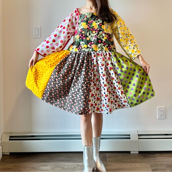 Handmade Fruit Paradise Flavorful Print Bandana Dress | SKU 11161 Apple - Picture 13 of 16